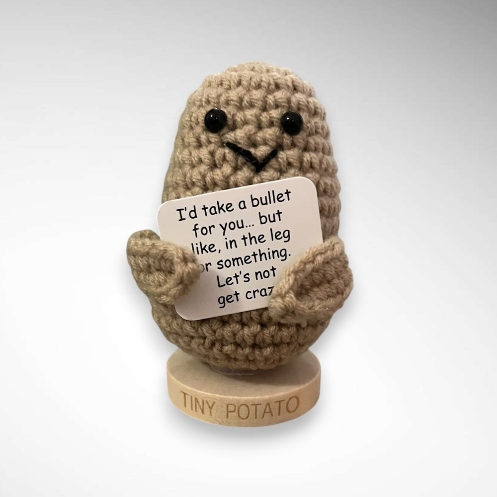 TINY POTATO Crochet Friendship Potato With 30 Interchangeable Signs | NIB